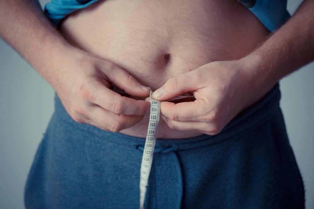 Obese man losing weight with W8MD